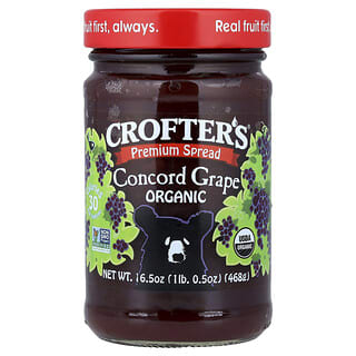 Crofter's Organic, Bio hrozny Concord, prémiová pomazánka, 468 g (16,5 oz)