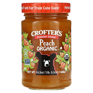 Crofter's Organic, Organic Premium Spread, Peach, 16.5 oz (468 g)