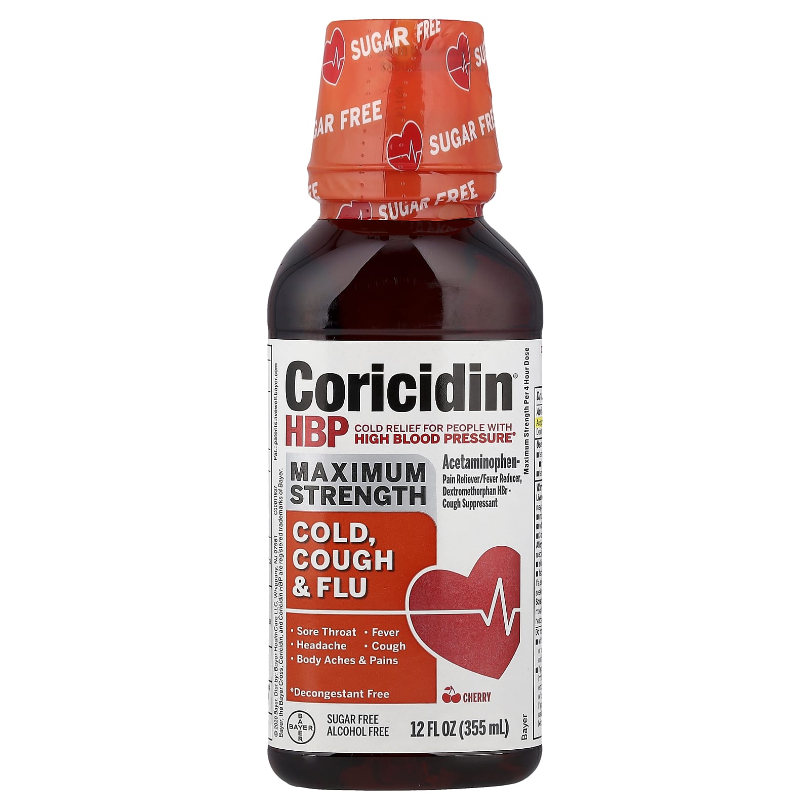 Cold, Cough & Flu, Maximum Strength, Cherry, 12 fl oz (355 ml)