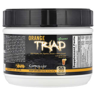 Controlled Labs, Triade d'orange + légumes verts, Thé glacé au citron, 417 g