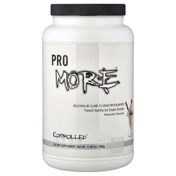 Controlled Labs, PROmore™, Protein Matrix, French Vanilla Ice Cream Sundae, 1.98 lbs (900 g) (Discontinued Item) — product photo 1