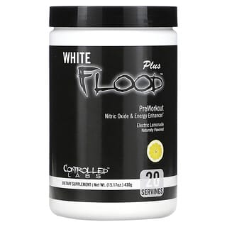 Controlled Labs, White Flood Plus, Antes del entrenamiento, Limonada eléctrica`` 430 g (15,17 oz)