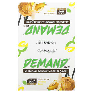 Controlled Labs, Demand Bar, Peanut Butter Smothered Banana, 12 Bars, 2.12 oz (60 g) Each
