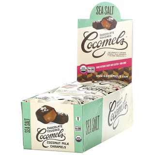 Cocomels, Organic, Chocolate Covered Coconut Milk Caramels, Sea Salt, 15 Units, 1 oz (28 g) Each