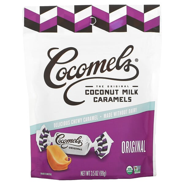 Cocomels, 有機椰奶焦糖，原味，3.5 盎司（100 克）
