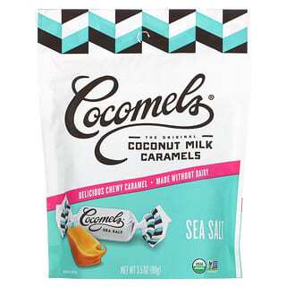 Cocomels, オーガニック、ココナッツミルクキャラメル、海塩、100g（3.5オンス）