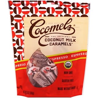 Cocomels, Organic, Coconut Milk Caramels, Espresso, 3.5 oz (100 g)