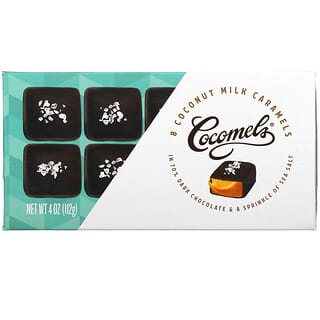 Cocomels, Chocolate Covered Coconut Milk Caramels, 8 Pieces