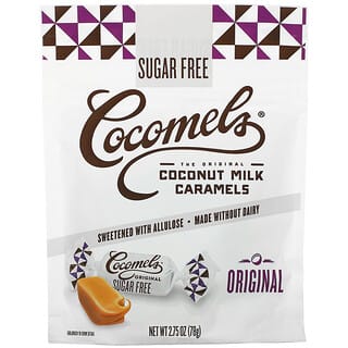 Cocomels, حلوى الكراميل بحليب جوز الهند، خالٍ من السكر، أصلي 2.75 أونصة (78 جم)