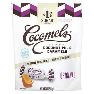 Cocomels, حلوى الكراميل بحليب جوز الهند، خالٍ من السكر، أصلي 2.75 أونصة (78 جم)