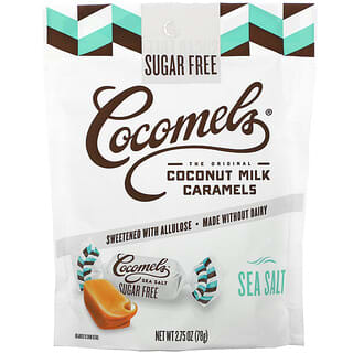 Cocomels, حليب جوز الهند بالكراميل، خالٍ من السكر، بأملاح البحر، 2.75 أونصة (78 جم)