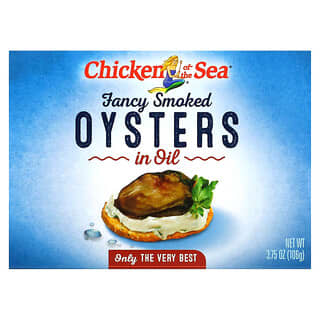 Chicken of the Sea, Fancy Smoked Oysters in Oil, 3.75 oz (106 g)