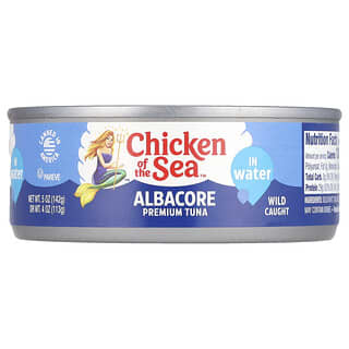 Chicken of the Sea, Albacore Premium Thuna in Water, wild gefangener Thunfisch in Premium-Qualität, wild gefangen, 142 g (5 oz.)