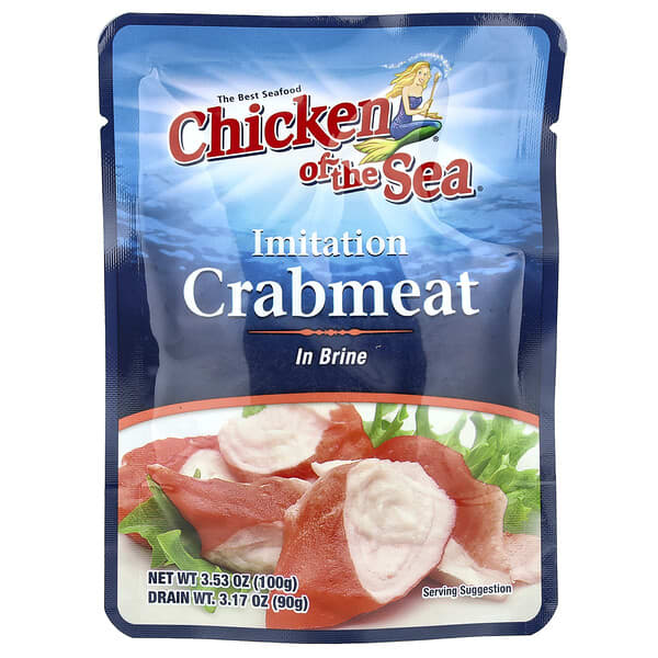 Chicken of the Sea, Imitation Crabmeat in Brine, 3.53 oz (100 g)