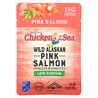 Chicken of the Sea, Wild-Caught Pink Salmon, Low Sodium, 2.5 oz (70 g)