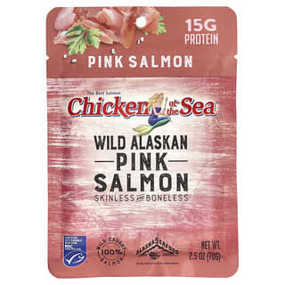 Chicken of the Sea, Wild Alaskan Pink Salmon, wilder pinker Alaska-Lachs, 70 g (2,5 oz.)