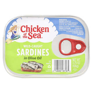 Chicken of the Sea, Sardinas capturadas en estado salvaje en aceite de oliva, 106 g (3,75 oz)