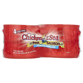 Chicken of the Sea, Salmão Rosa em Água, 4 Latas, 142 g (5 oz) Cada