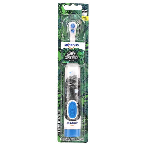 Arm & Hammer, 子ども用Spinbrush（スピンブラシ）、Jurassic World（ジュラシック・ワールド）、やわらかめ、電動歯ブラシ1本