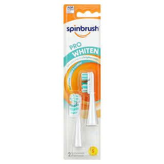 Spinbrush‏, Pro Whiten, Replacement Heads, Soft Bristles, 3y+, 2 Brush Heads