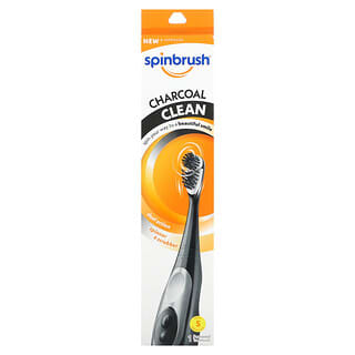 Spinbrush, Charcoal Clean, elektrische Zahnbürste, weich, 1 Zahnbürste