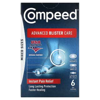 Compeed, Advanced Blister Care, Mixed Sizes, 6 Gel Cushions