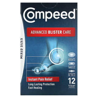 Compeed, Advanced Blister Care, Mixed Sizes, 12 Active Gel Cushions