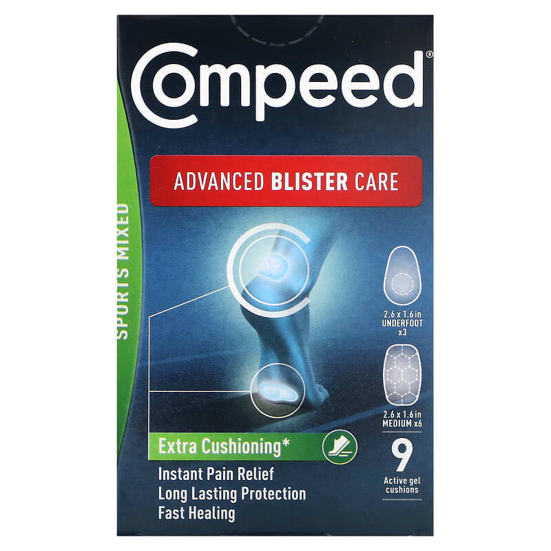 Advanced Blister Care, Sports Mixed, Active Gel Cushions