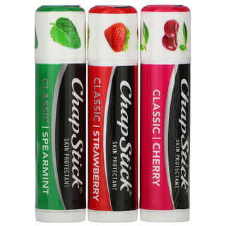Chapstick, Lip Care Skin Protectant, Lippenpflegestift, Classic Original, 3er-Pack, 4 g pro Stück