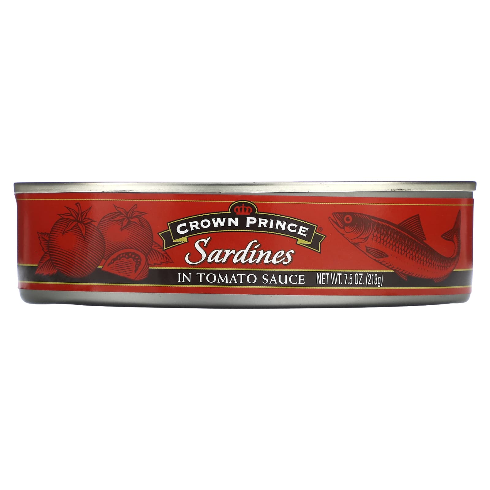 Crown Prince Natural, Sardines In Tomato Sauce, 7.5 oz (213 g)