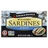 Crown Prince Natural, Дикие сардины, в воде, 120 г (4,25 унции)