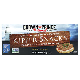 Crown Prince Natural, Kipper Snacks с треснутым черным перцем, 92 г (3,25 унции)