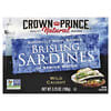 Crown Prince Natural, Sardin Brisling, Dalam Air Mata Air, 3.75 oz (106 g)
