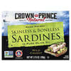 Crown Prince Natural, Skinless & Boneless Sardines, In Pure Olive Oil, 3.75 oz (106 g)