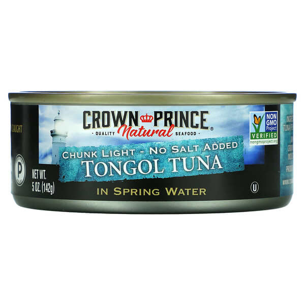 Crown Prince Natural, トンゴルツナ、チャンクライト-無塩、天然水、142g（5oz）