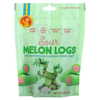 Candy People, Sour Melon Logs, Sour Watermelon, 4 oz (113 g)