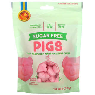 Candy People, Sugar Free Pig Marshmallow Candy, Fruit, 4 oz (113 g)