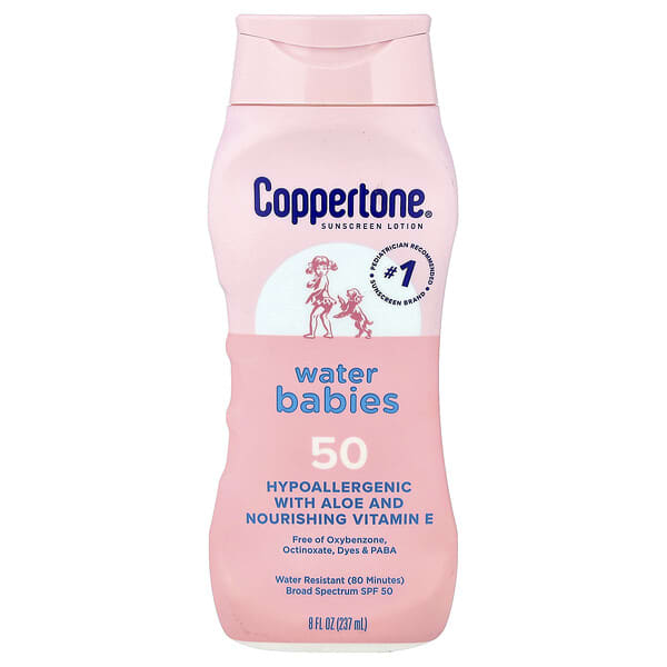 Coppertone, 抗曬乳液，水寶寶，SPF 50，8 液量盎司（237 毫升）