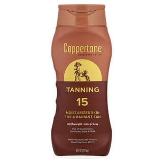 Coppertone, Bronceador, Loción con protector solar, FPS 15`` 237 ml (8 oz. Líq.)