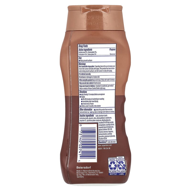 Bronceador, Loción con protector solar, FPS 8`` 237 ml (8 oz. Líq.)