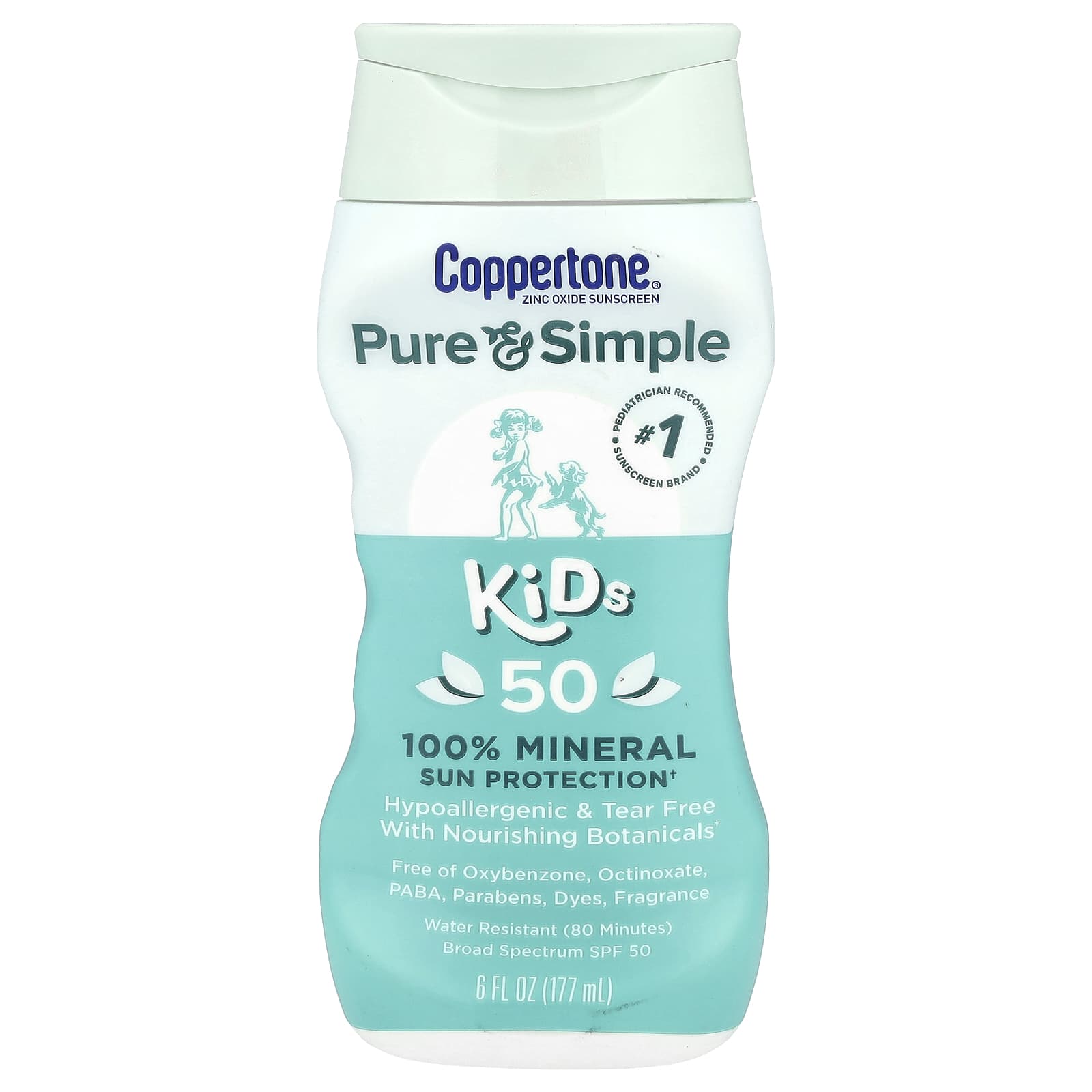 Pure & Simple, Kids, 100% Mineral Sun Protection, SPF 50, 6