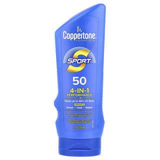 Coppertone, Sport, Lotion solaire, Performance 4-en-1, FPS 50, 207 ml