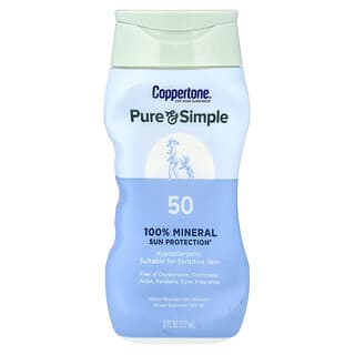 Coppertone, Pure & Simple，全礦物質抗曬，SPF 50，6 液量盎司（177 毫升）