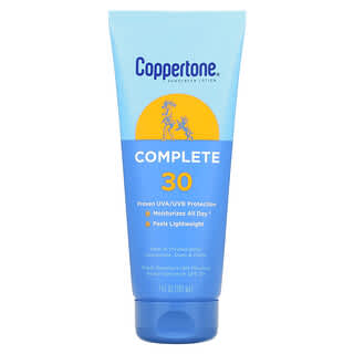 Coppertone, Loção de Proteção Solar, Completa, FPS 30, 207 ml (7 fl oz)