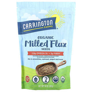 Carrington Farms, Organic Milled Flax Seeds, gemahlene Bio-Leinsamen, 397 g (14 oz.)