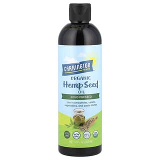 Carrington Farms, Organic Hemp Seed Oil, Cold Pressed, 12 fl oz (355 ml)