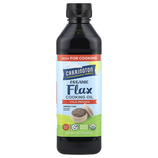 Carrington Farms, 유기농 아마 요리용 오일, 473ml(16fl oz)