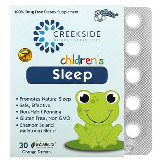 Creekside Natural Therapeutics, 兒童睡眠幫助配方，橙色夢想，30 片 EZ Melts 片
