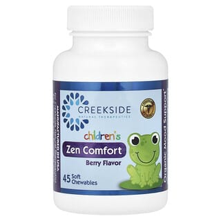 Creekside Natural Therapeutics, Suplemento para niños, Confort zen, Baya, 45 comprimidos masticables blandos