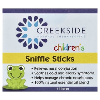 Creekside Natural Therapeutics, Barritas para sorber para niños, 4 inhaladores